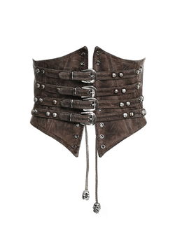 Serre-taille steampunk marron