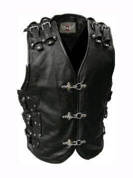 Gilet cuir sans manches OSX 'medieval warrior'