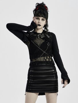 Jupe look cuir PUNK RAVE 'feronia'