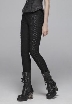 Pantalon victorien PUNK RAVE 'lotus noir'