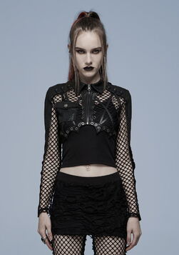 Veste crop top PUNK RAVE 'Geindra'