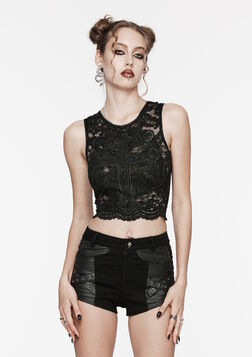 Crop top PUNK RAVE 'muse noire'