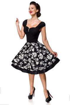 Robe Pin-Up noire et blanche BELSIRA