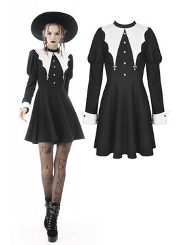 Robe noire et blanche DARK IN LOVE 'bat'