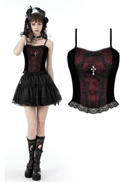 Top DARK IN LOVE 'goth cross'