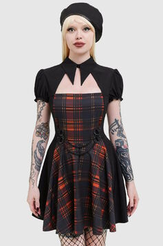 Robe noire et orange KILLSTAR 'Amberic'