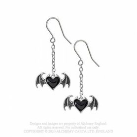 Boucles d'oreilles ALCHEMY GOTHIQUE 'black souls'