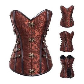 Corset steampunk marron