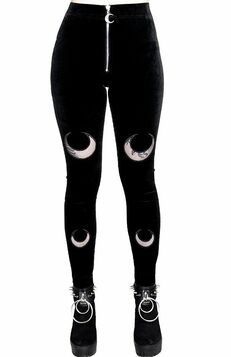 Leggings velours RESTYLE 'double crescent'