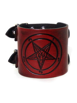 Bracelet de force cuir BAPHOMET