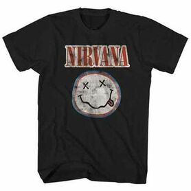 T-shirt officiel unisexe NIRVANA 'distressed logo'