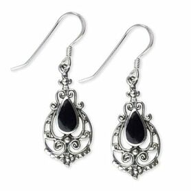 Boucles d'oreilles victoriennes en argent 925