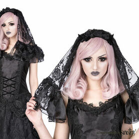 Voile gothique SINISTER en organza