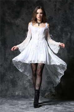 Robe gothique blanche DARK IN LOVE