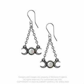 Boucles d'oreilles ALCHEMY GOTHIC 'wiccan moon'